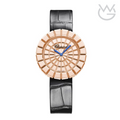 Chopard Ladies Watch – Mosaic Dial & Textured Leather Strap - View 1