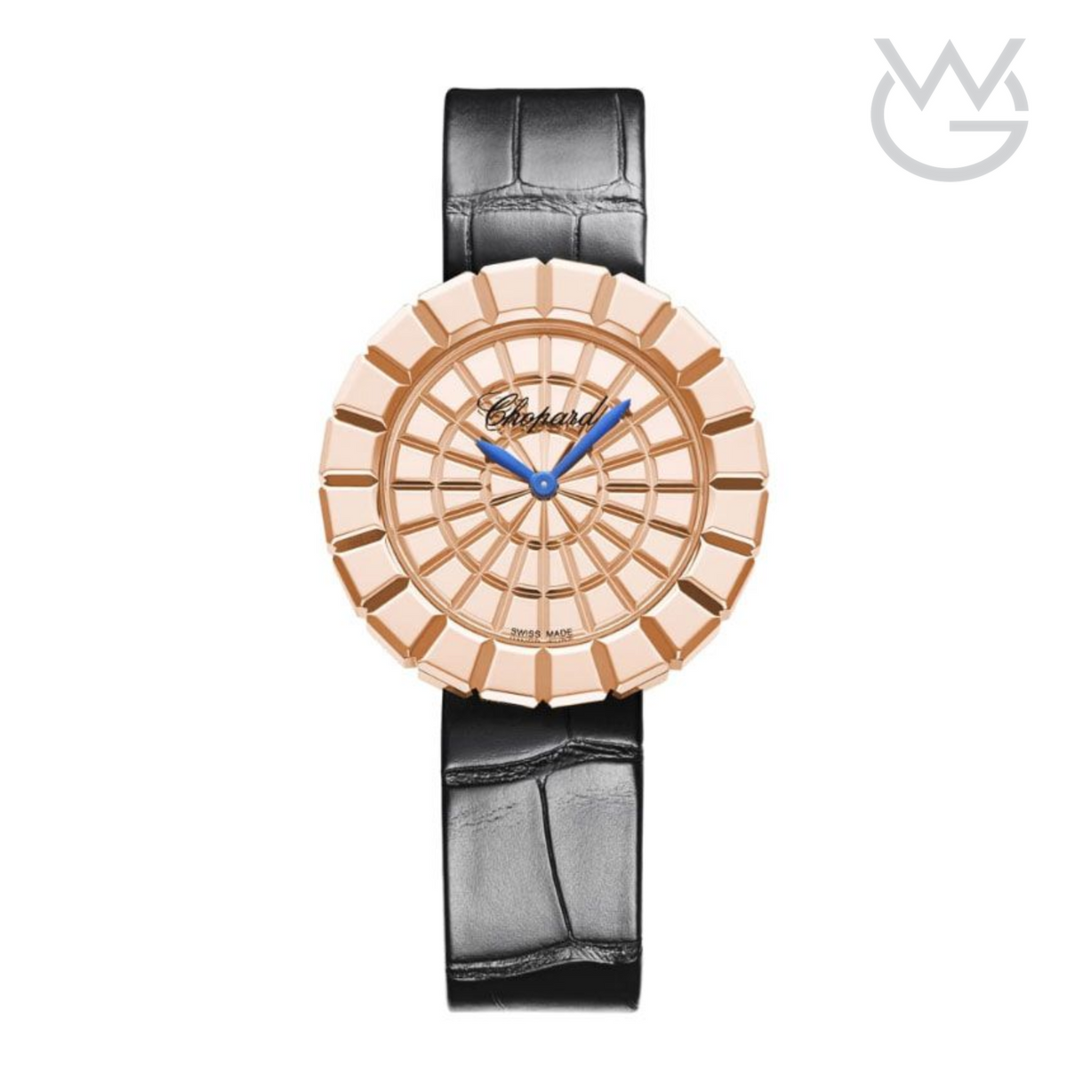 Chopard Ladies Watch – Mosaic Dial & Textured Leather Strap - View 1