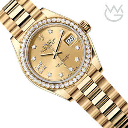 Rolex Lady-Datejust – Yellow Gold Tone & Diamond Detail - View 3