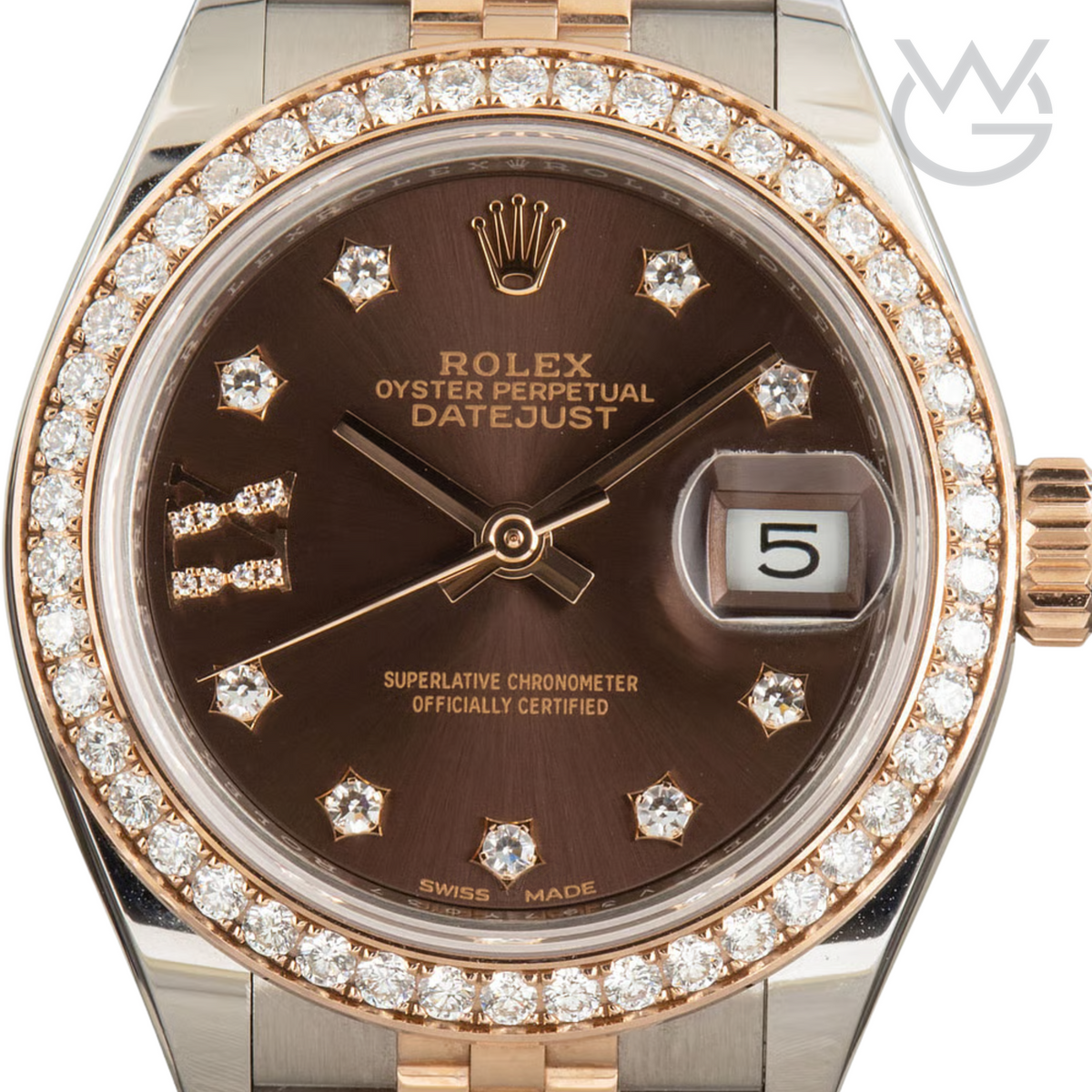 Rolex Lady-Datejust – Two Tone & Diamond Detail - View 3