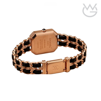 Chanel Première – Édition Originale Rose Gold & Black Leather Chain