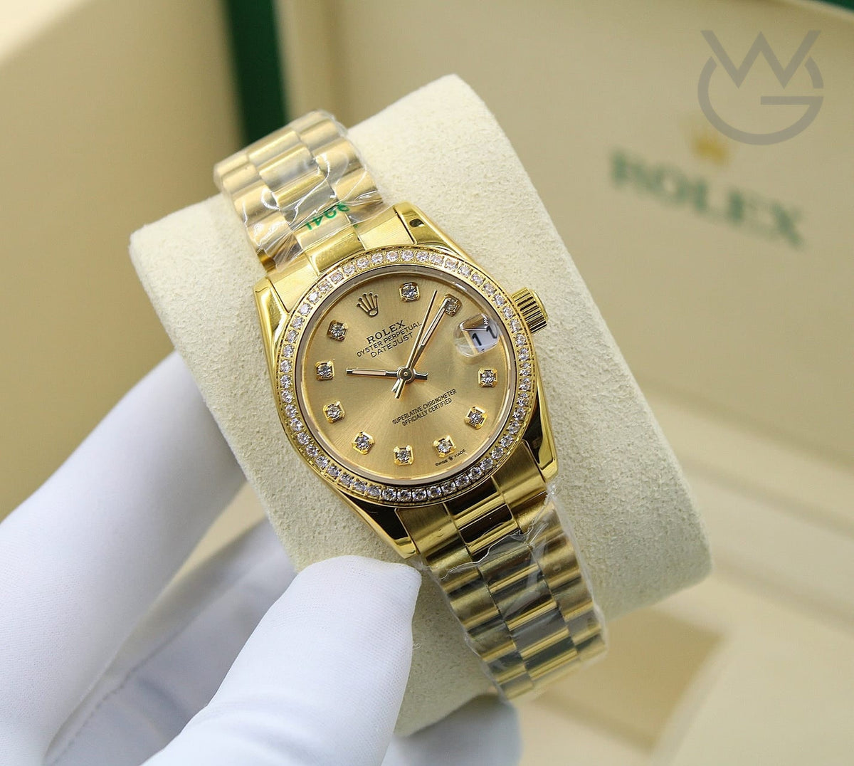 Rolex Lady-Datejust – Yellow Gold Tone & Diamond Detail - View 5