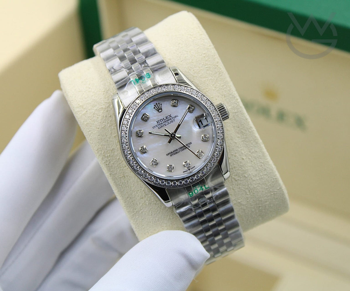 Rolex Lady-Datejust – Mother-of-Pearl Dial & Diamond Bezel - View 3