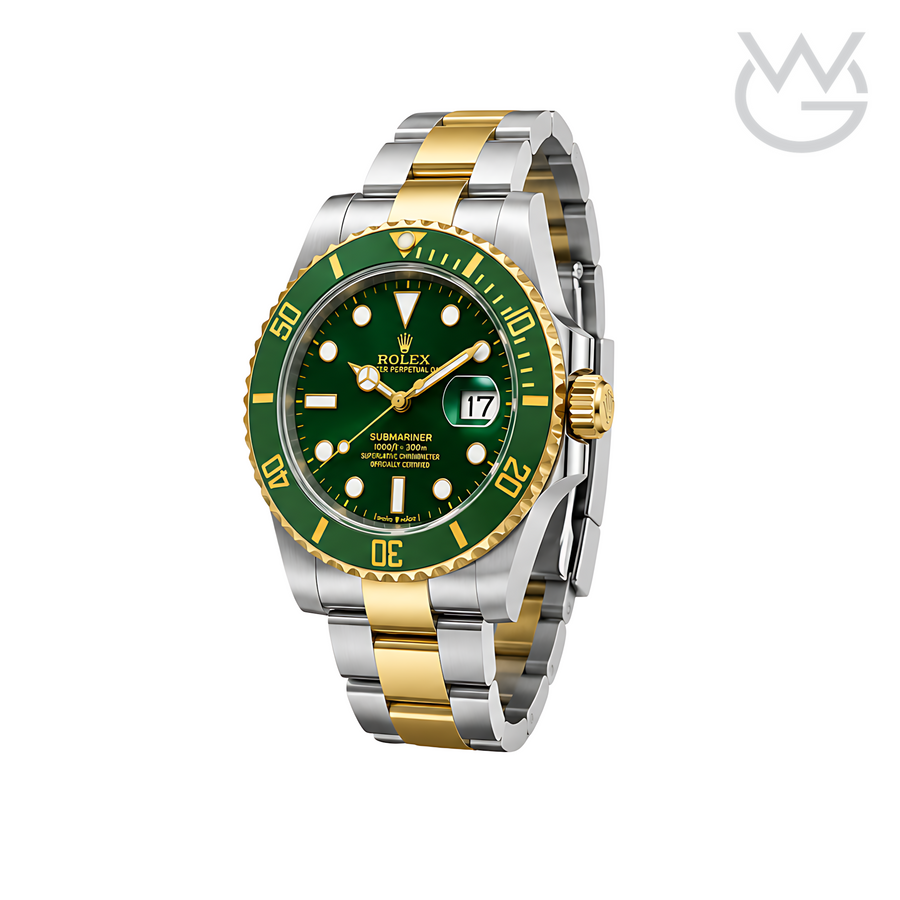 Rolex Submariner Date – Green Dial Green Gold Bezel Gold Silver