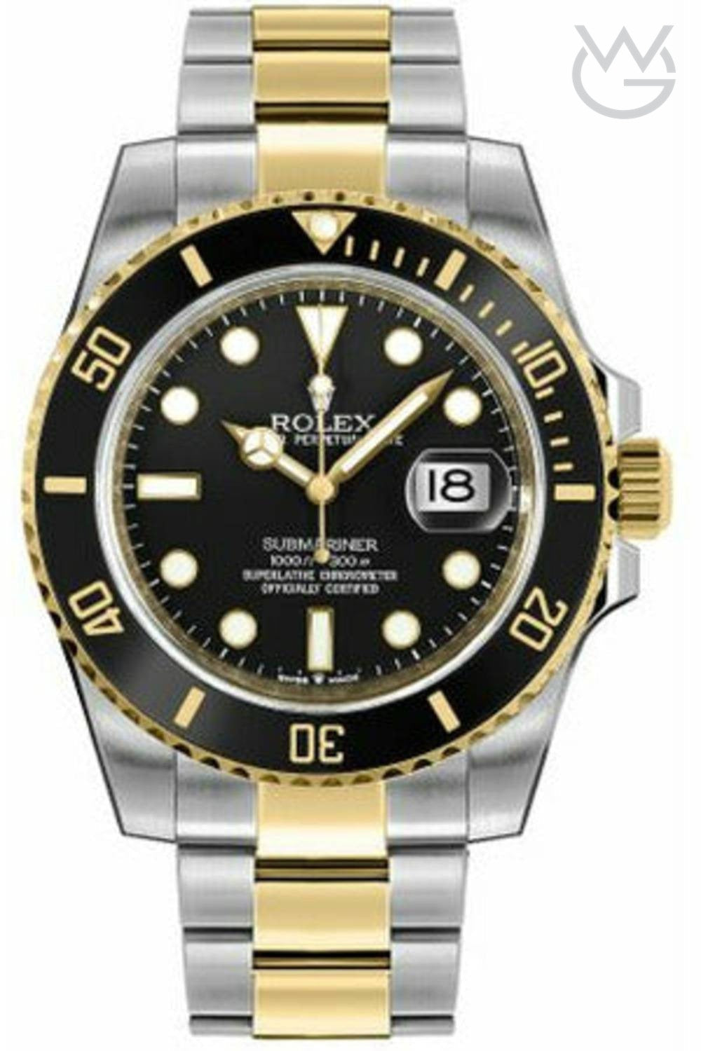 Rolex Submariner Date – Black Dial Gold Silver