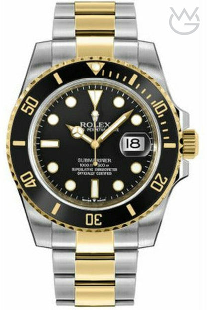 Rolex Submariner Date – Black Dial Gold Silver