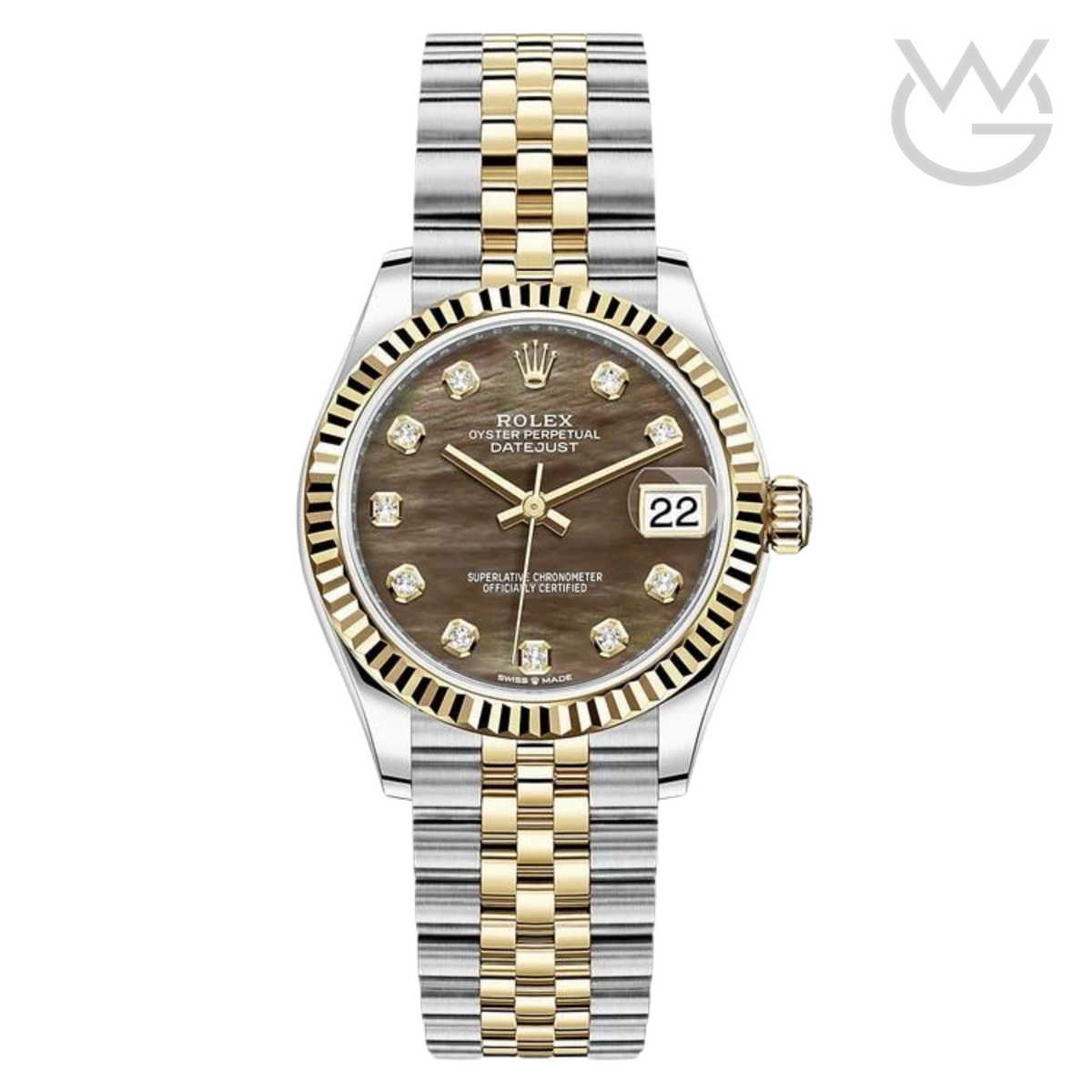 Rolex Lady-Datejust – Two Tone & Dark Grey Dial - View 1