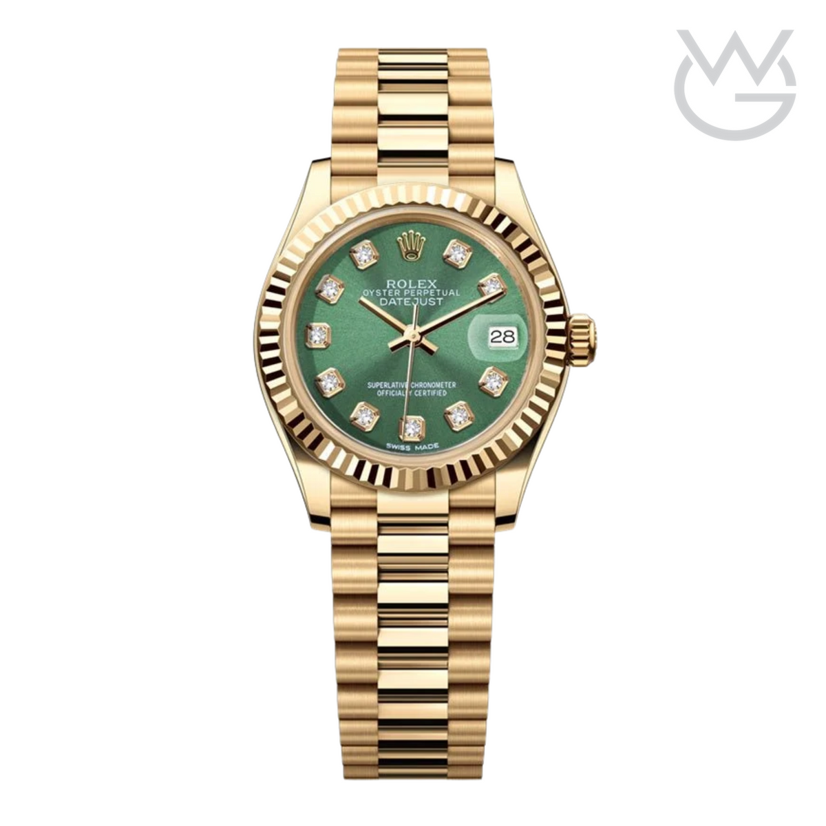 Rolex Lady-Datejust – Olive Green Dial, Steel Tone - View 1