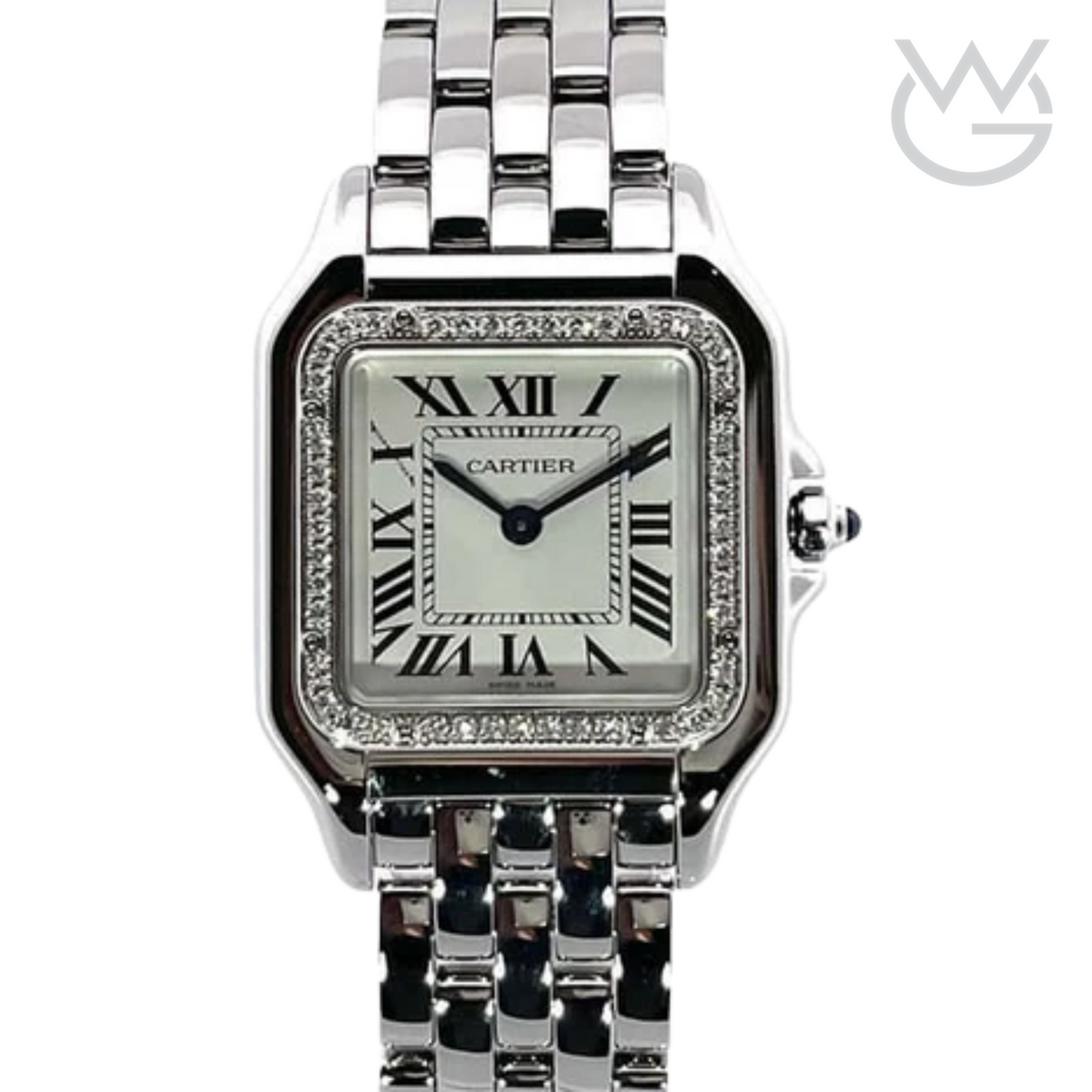 Cartier Panthère Ladies Watch – Silver Tone & Diamond Detail - View 1