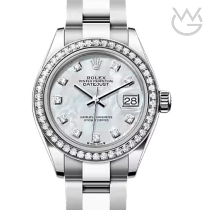 Rolex Lady-Datejust – White Dial & Diamond Detail - View 2