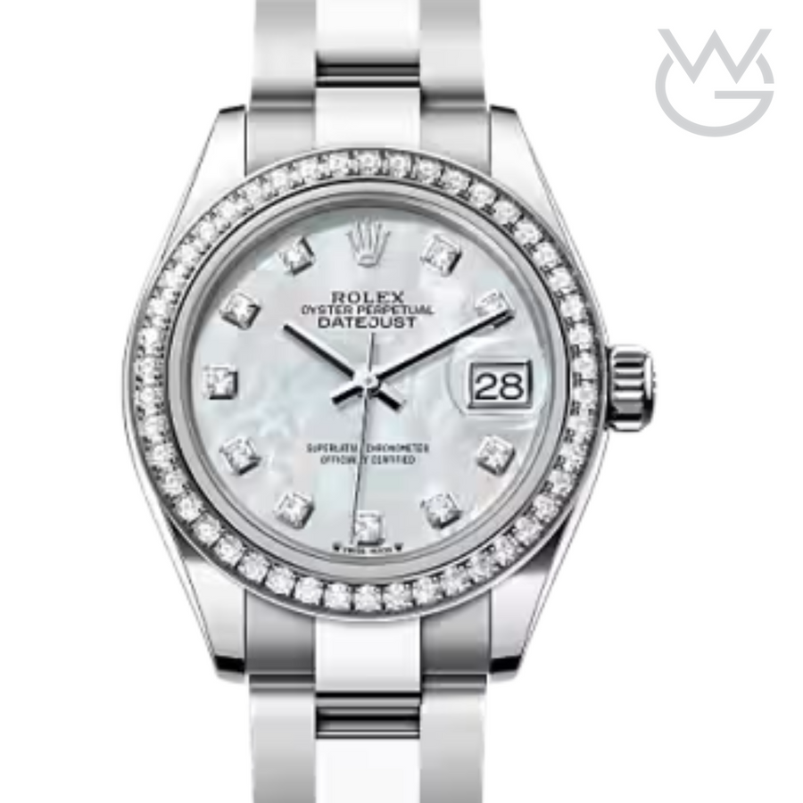 Rolex Lady-Datejust – White Dial & Diamond Detail - View 2