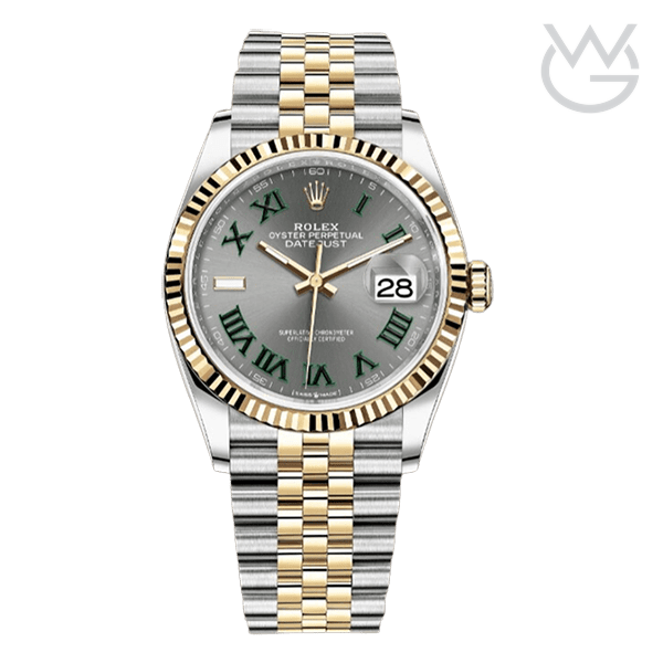 Rolex Datejust – Grey Green Roman Dial