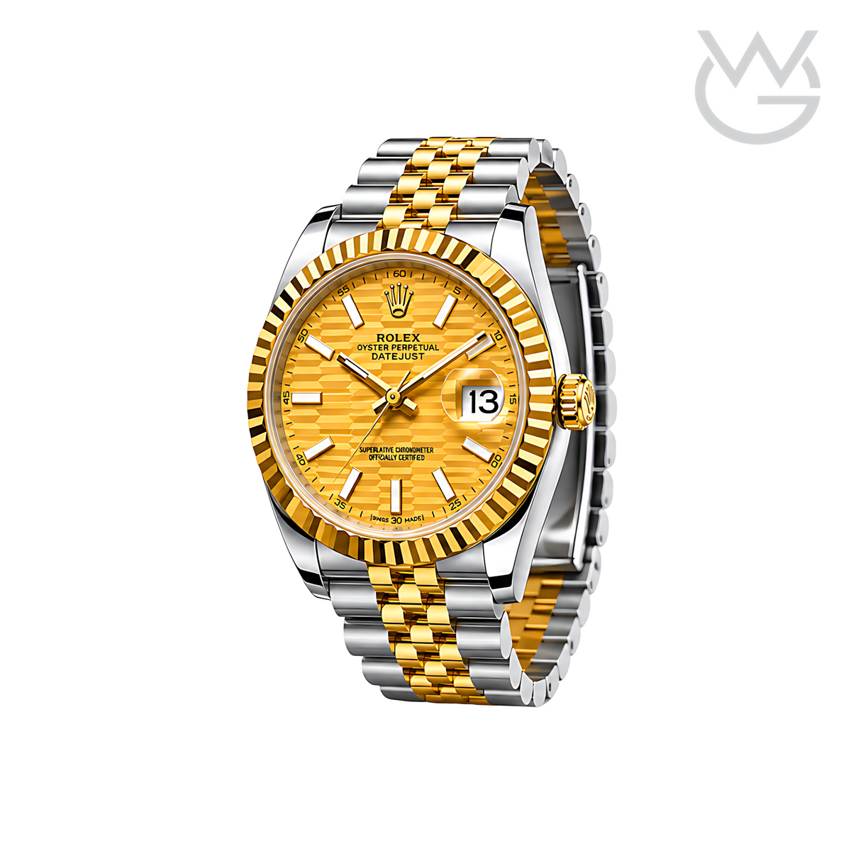 Rolex Datejust – Mint Gold White Dial Silver Gold