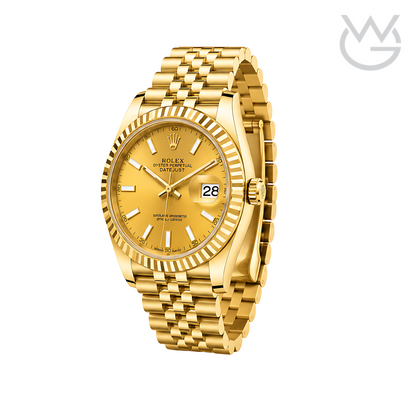 Rolex Datejust – Mint Gold Waffle Dial Gold