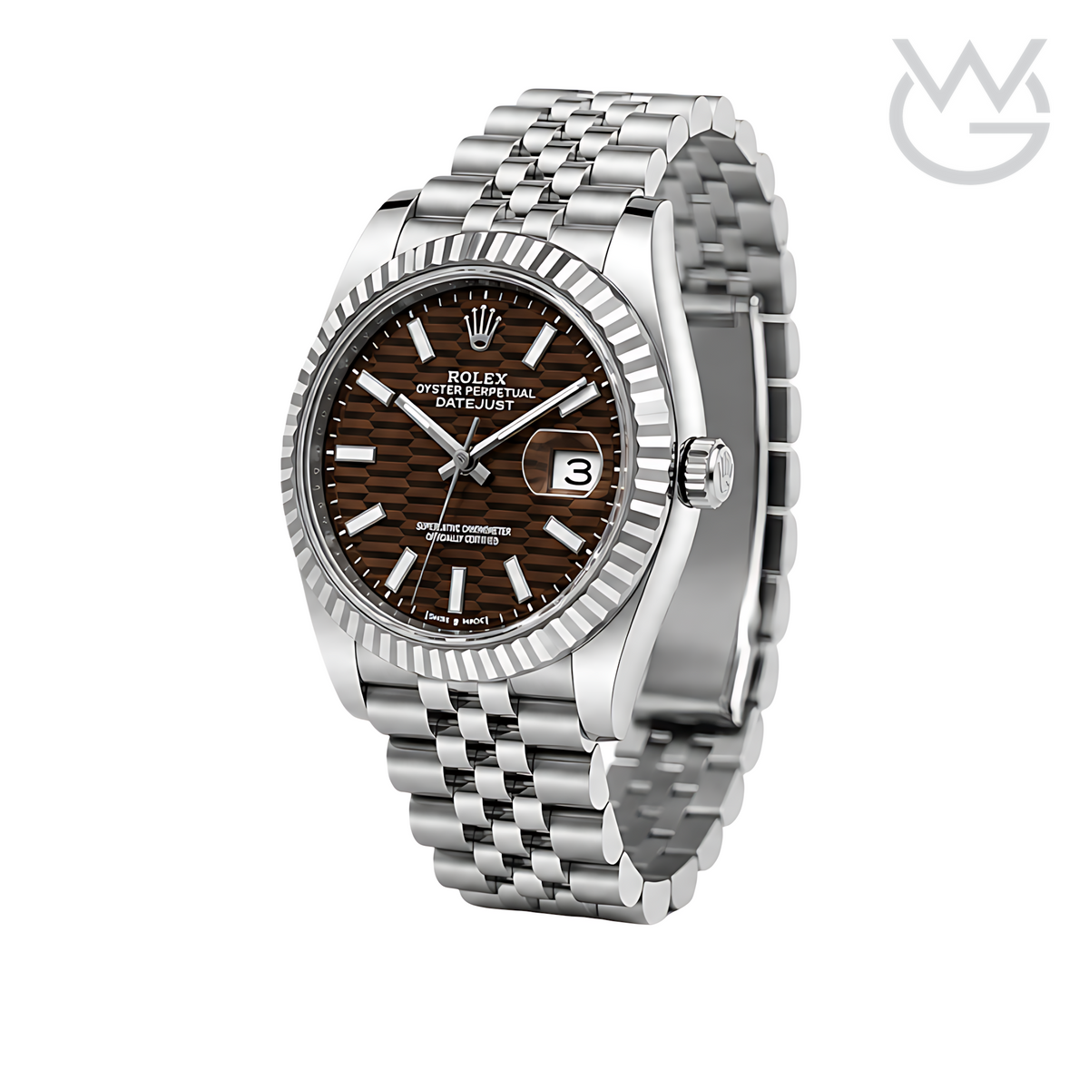 Rolex Datejust – Brown Waffle Dial Silver
