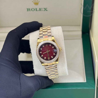 Rolex Datejust – Red Diamond Bezel