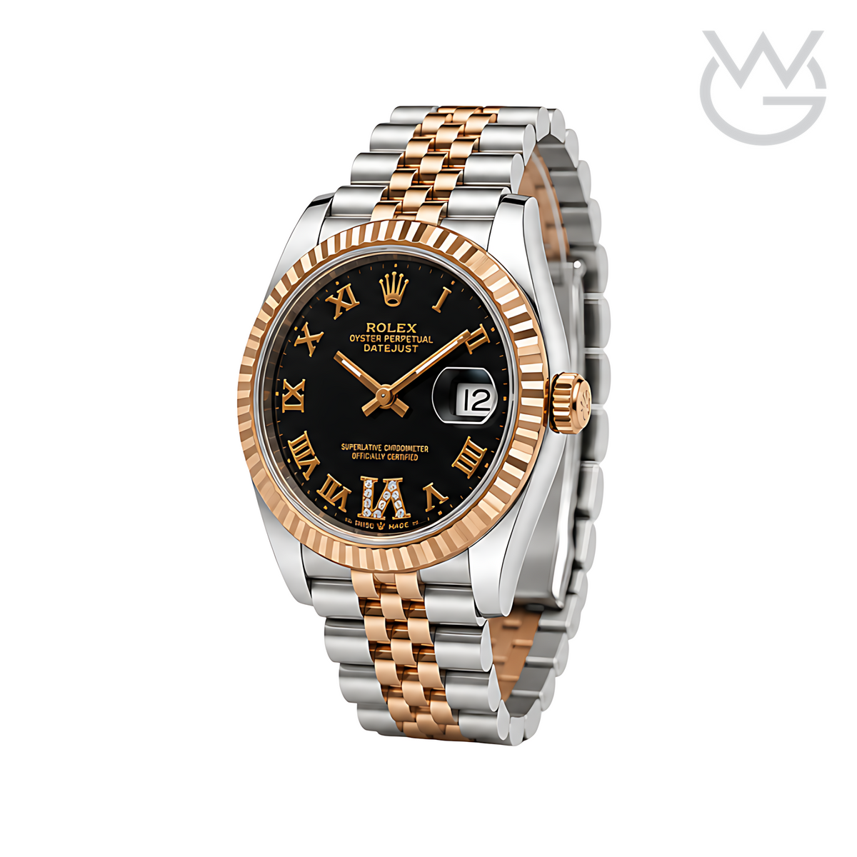 Rolex Datejust – Black Diamond Dial Silver