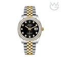Rolex Datejust – Black Dial Diamond Silver Steel