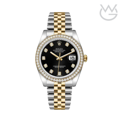 Rolex Datejust – Black Dial Diamond Silver Steel