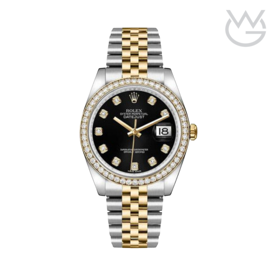 Rolex Datejust – Black Dial Diamond Silver Steel
