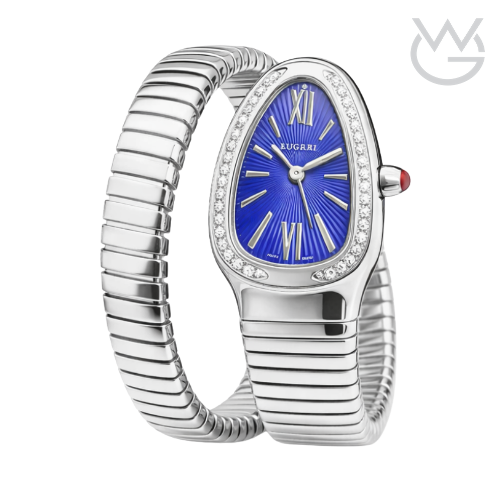 Bvlgari Serpenti Tubogas – Blue Dial Silver Steel