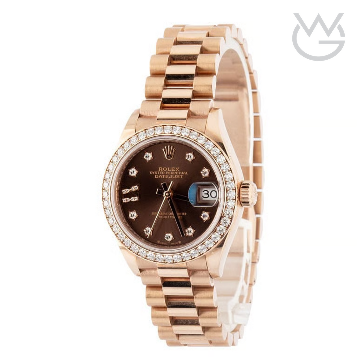 Rolex Lady-Datejust – Everose Tone & Diamond Detail - View 1