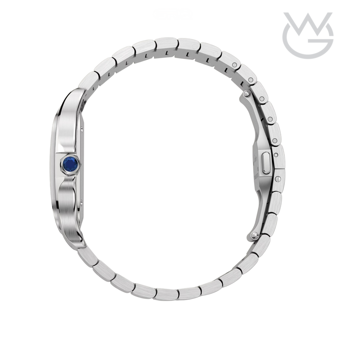 Cartier Santos de Cartier – silver & Graduated Green Dial