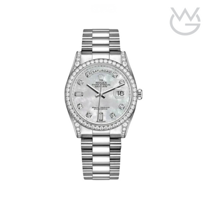Rolex Day-Date – White Dial Silver Steel