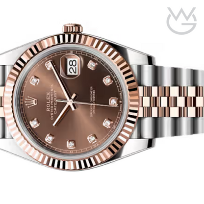 Rolex Lady-Datejust – Everose Two Tone & Chocolate Dial - View 3