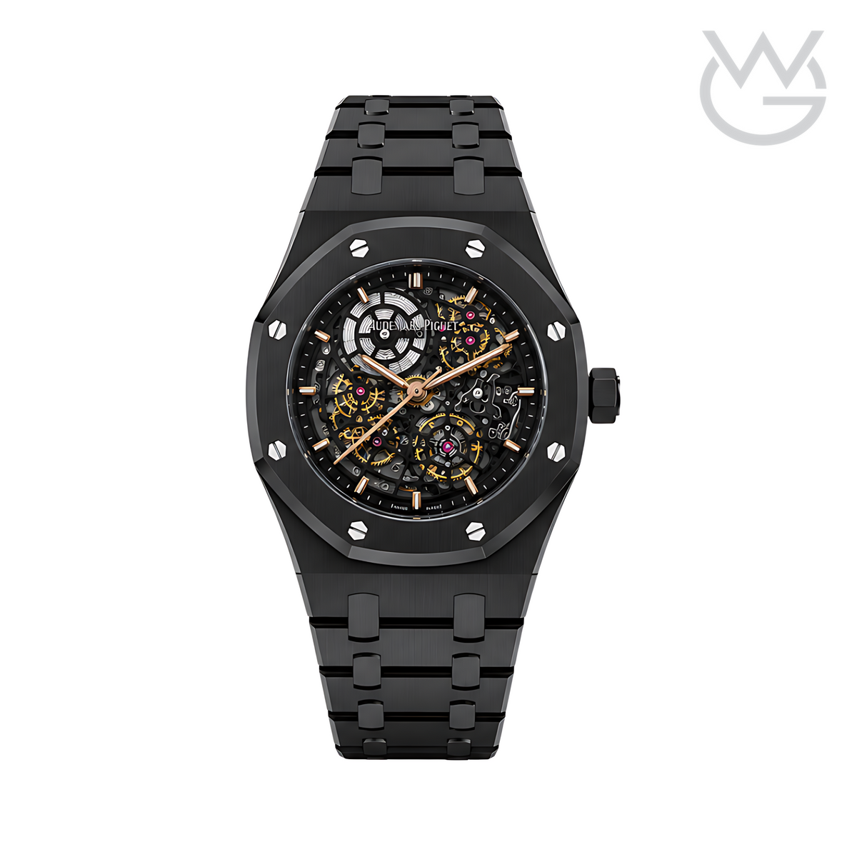 Audemars Piguet Royal Oak – Double Balance Black Dial Wheel Skeleton Black