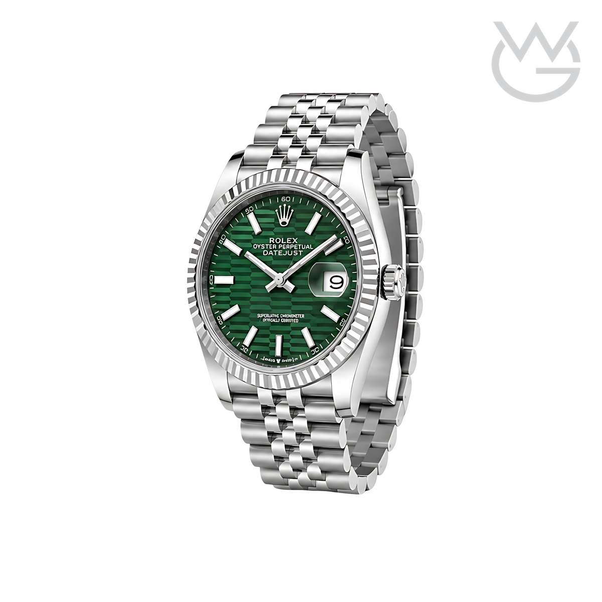 Rolex Datejust – Mint Green Waffle Dial Silver