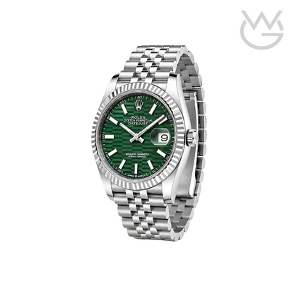 Rolex Datejust – Mint Green Waffle Dial Silver