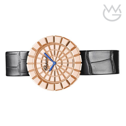 Chopard Ladies Watch – Mosaic Dial & Textured Leather Strap - View 2