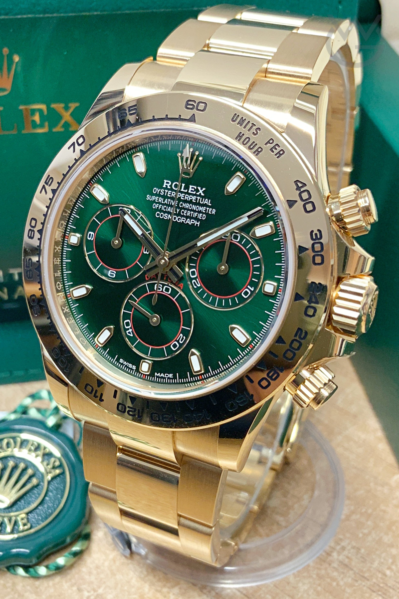 Rolex Daytona – 116508 Yellow Gold Green Dial