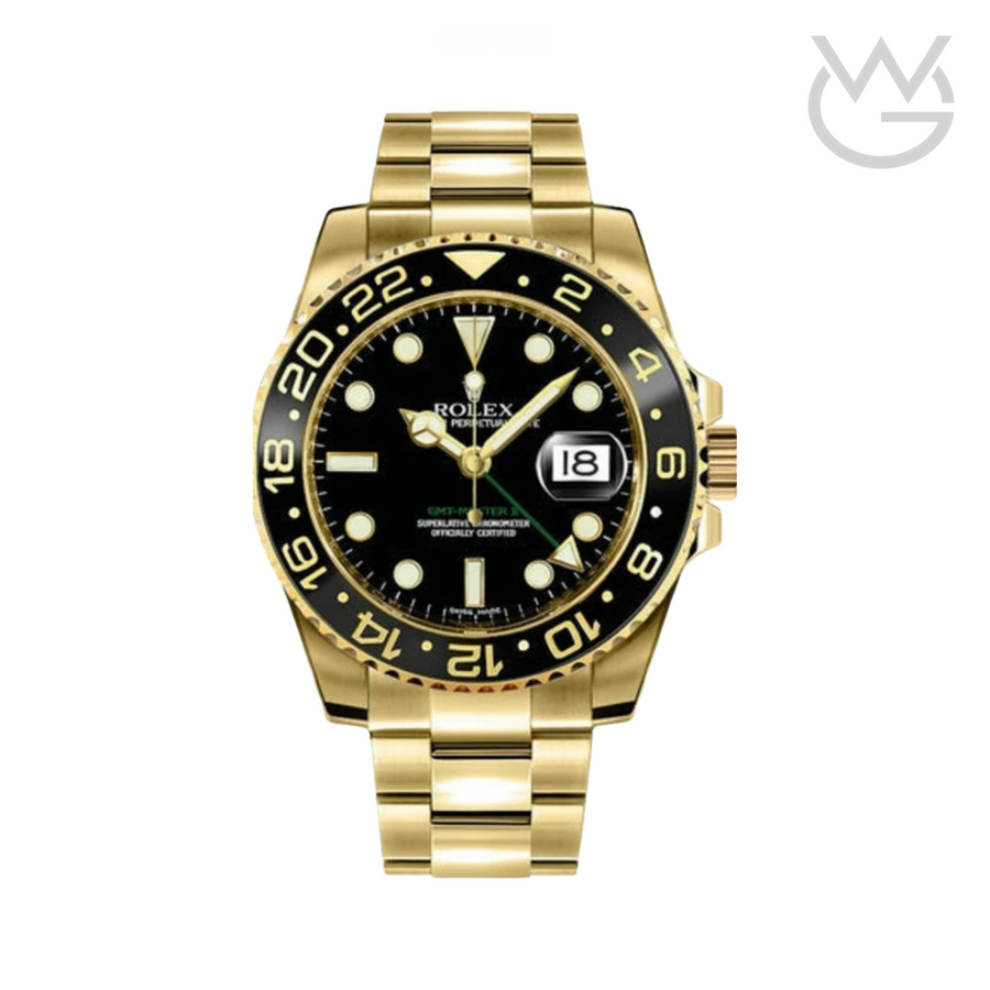 Rolex GMT-Master II – Black Dial Yellow Gold