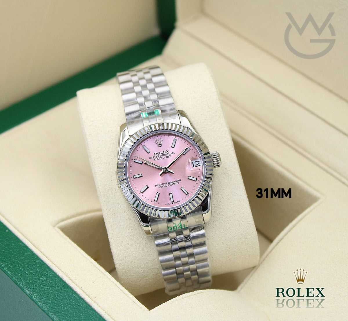 Rolex Lady-Datejust – Pink Dial, White Gold Tone - View 5