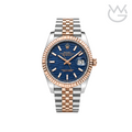 Rolex Datejust – Blue Waffle Dial Two Tone Rose Gold