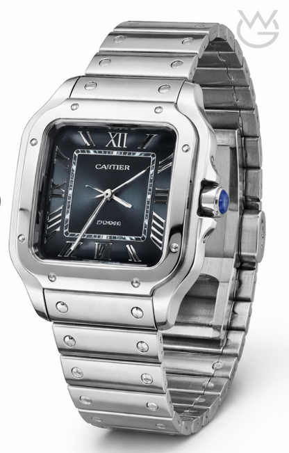 Cartier Santos de Cartier – Steel Blue Dial