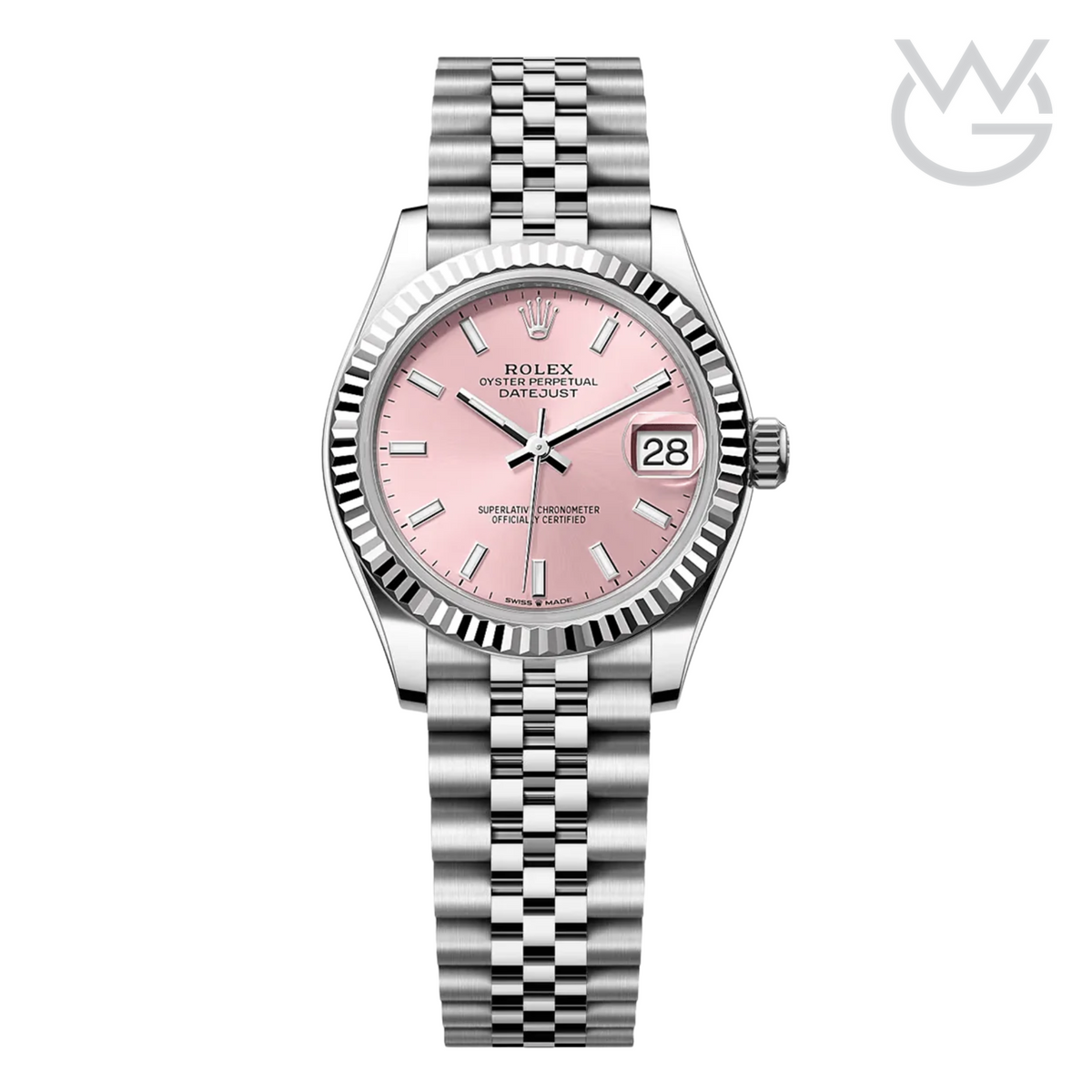Rolex Lady-Datejust – Pink Dial, White Gold Tone - View 1