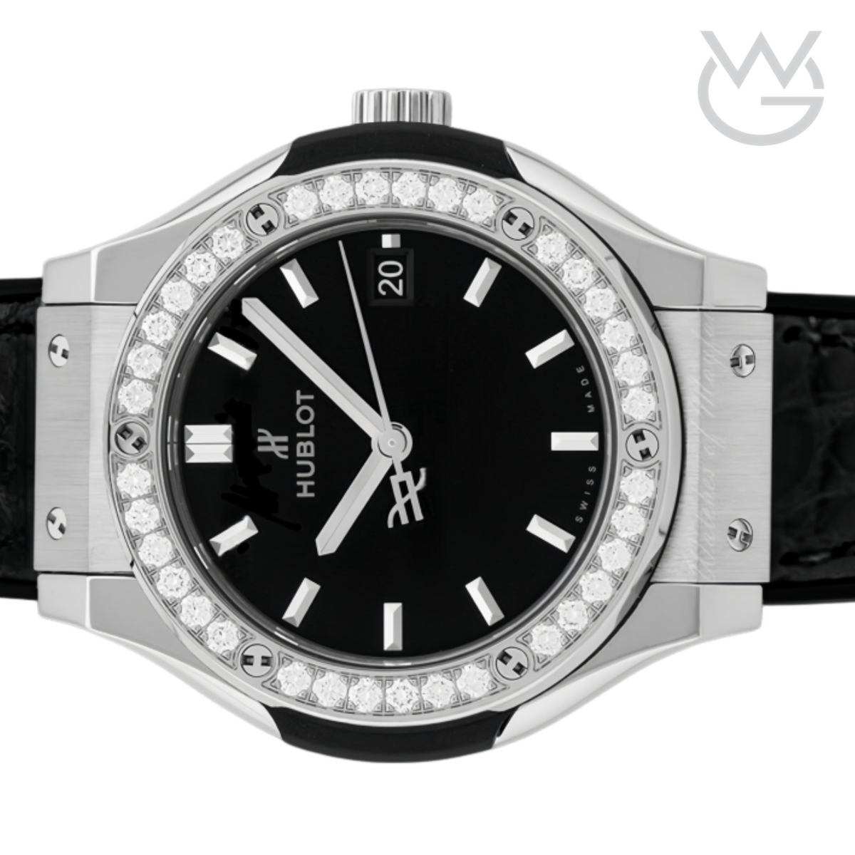Hublot Classic Fusion Ladies Watch – Black Dial & Diamond Detail - View 3