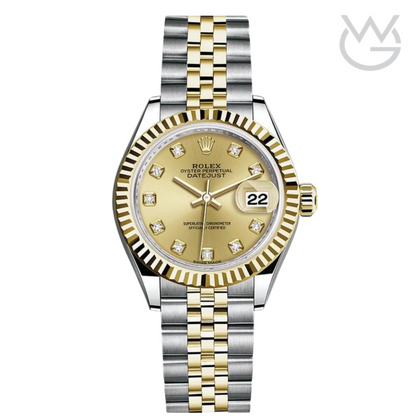 Rolex Lady-Datejust – Two Tone & Champagne Diamond Dial - View 1