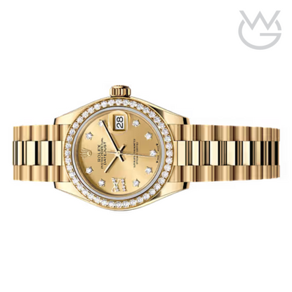 Rolex Lady-Datejust – Yellow Gold Tone & Diamond Detail - View 2