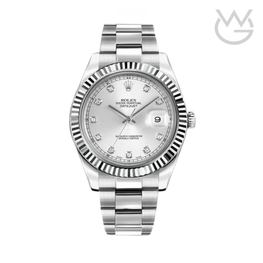 Rolex Datejust 41 – Silver Diamond Dial