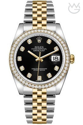 Rolex Datejust – Black Dial Diamond Silver Steel