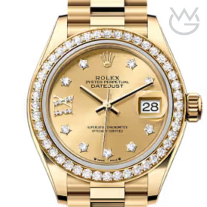 Rolex Lady-Datejust – Yellow Gold Tone & Diamond Detail - View 4
