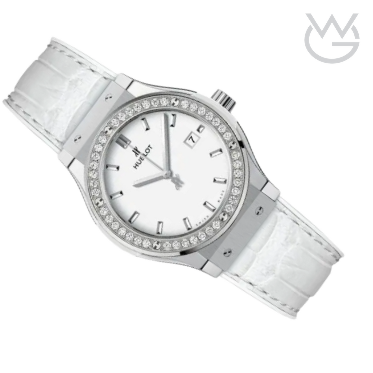 Hublot Classic Fusion Ladies Watch – White Dial & Diamond Detail - View 2
