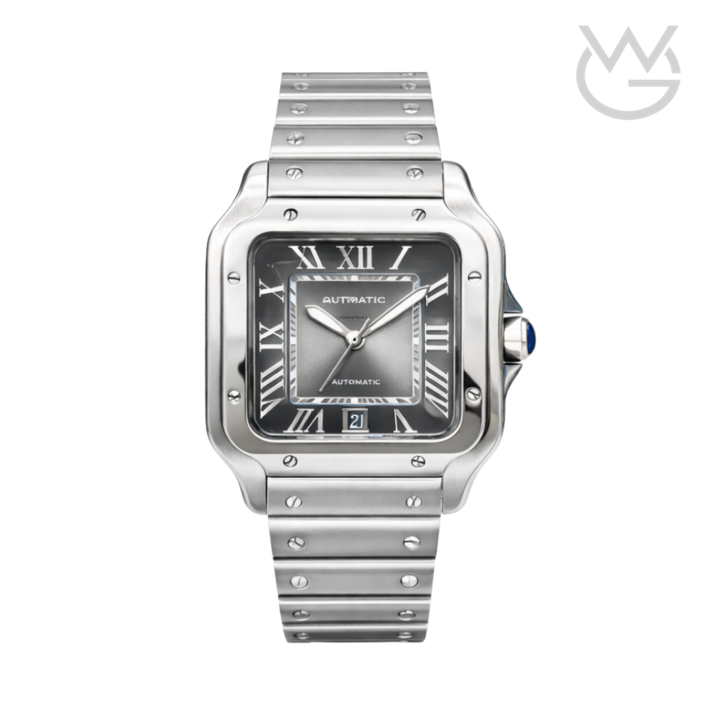 Cartier Santos de Cartier – silver & Graduated Green Dial