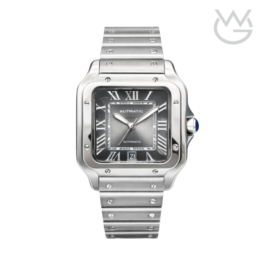 Cartier Santos de Cartier – silver & Graduated Green Dial
