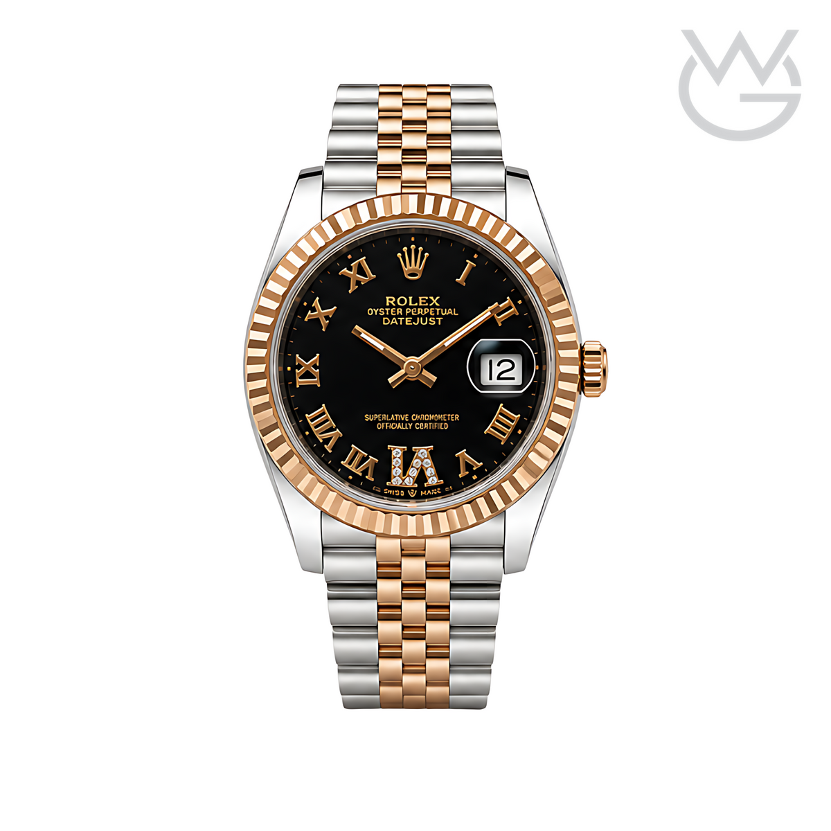 Rolex Datejust – Black Diamond Dial Silver