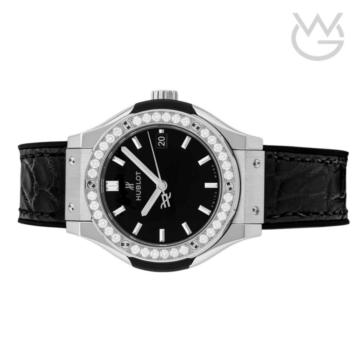 Hublot Classic Fusion Ladies Watch – Black Dial & Diamond Detail - View 2